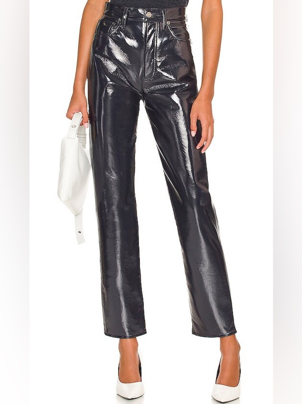 AGOLDE Shadow Patent Recycled Leather Pants Size 32